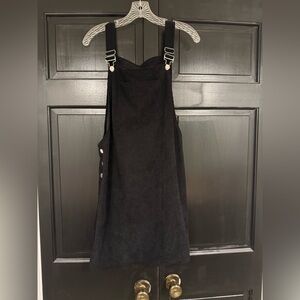 Black Corduroy Overall Dress